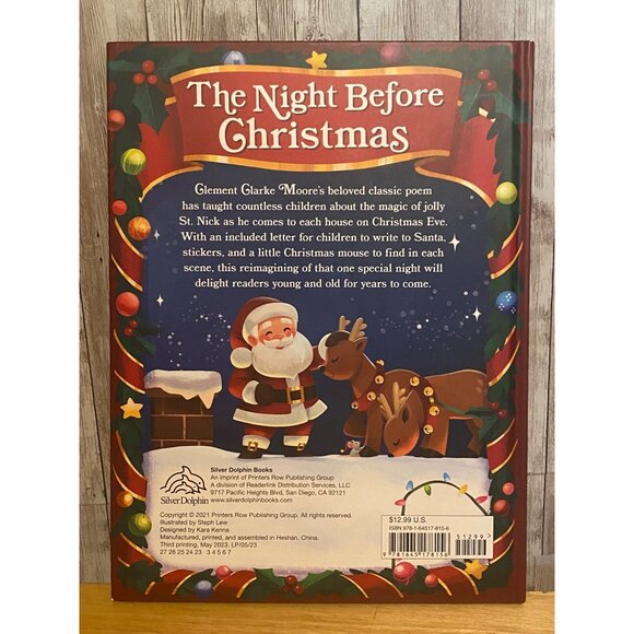 The Night Before Christmas w/ Letter to Santa, 11 Stickers - C.Moore Ages 2 - 12 - Picture 2 of 14